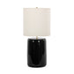 Sadia Table Lamp - Glossy Black Ceramic