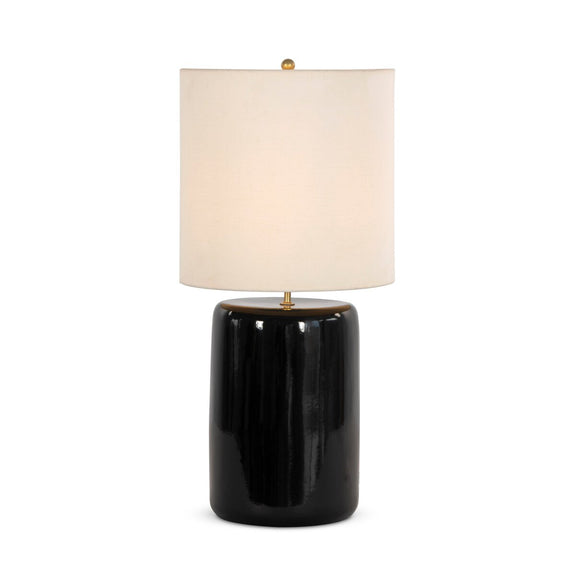 Sadia Table Lamp - Glossy Black Ceramic
