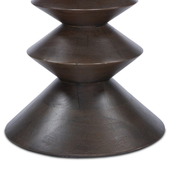 Stacked End Table - Reclaimed Russet