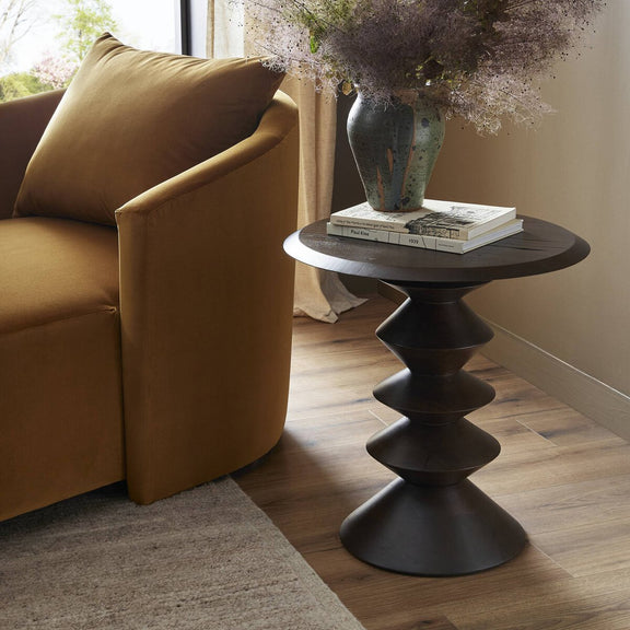 Stacked End Table - Reclaimed Russet