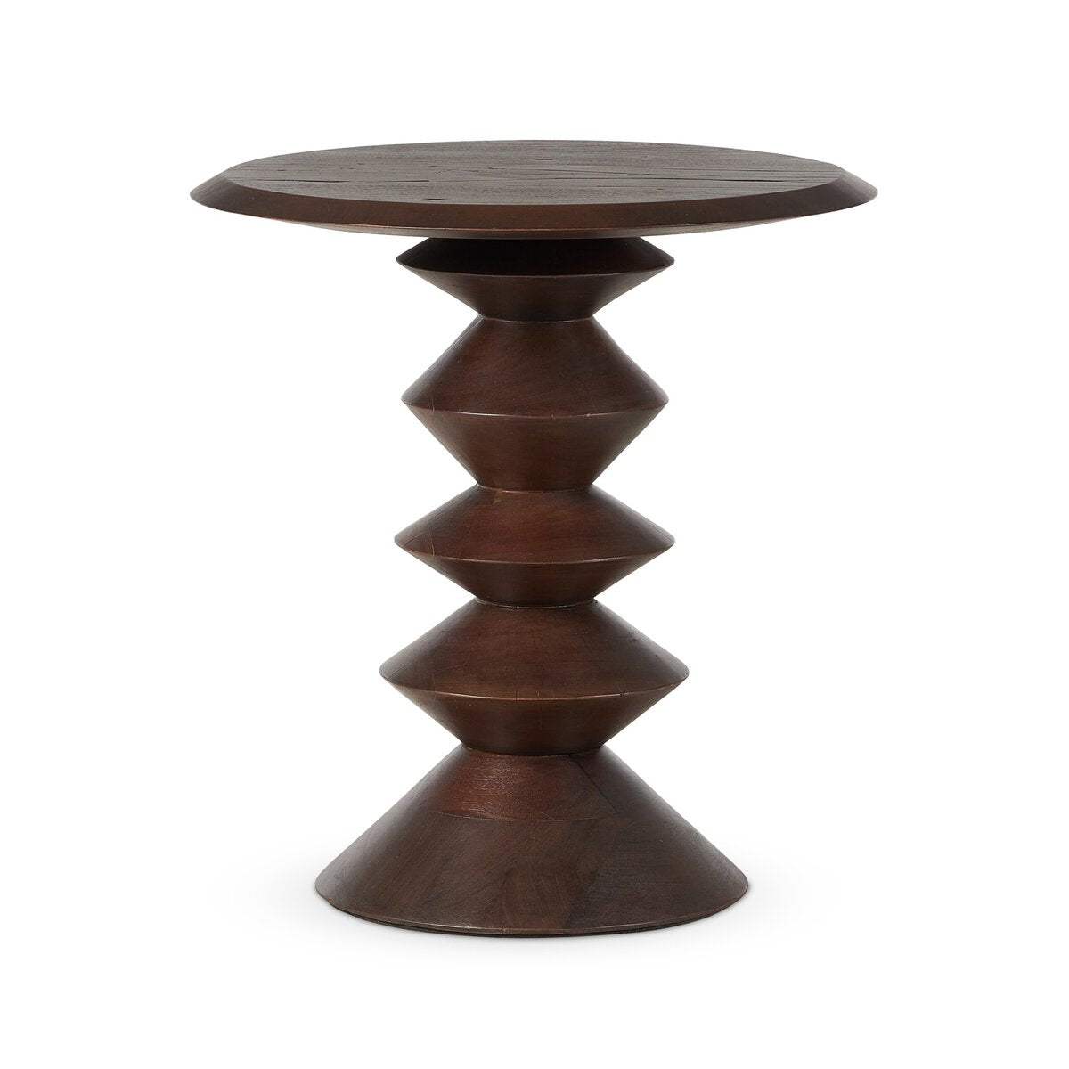 Stacked End Table - Reclaimed Russet