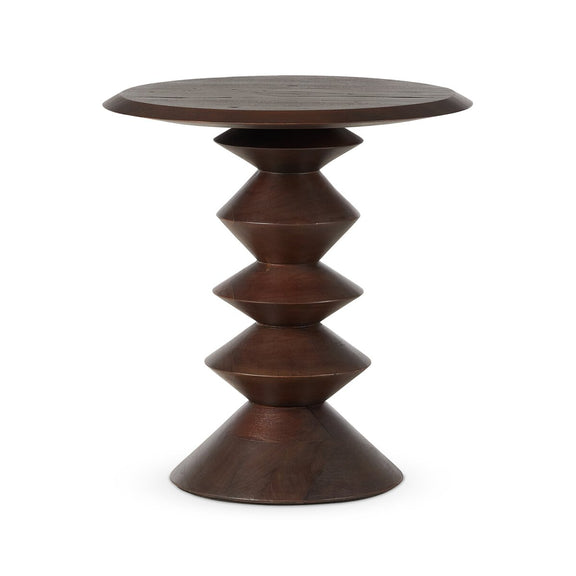 Stacked End Table - Reclaimed Russet