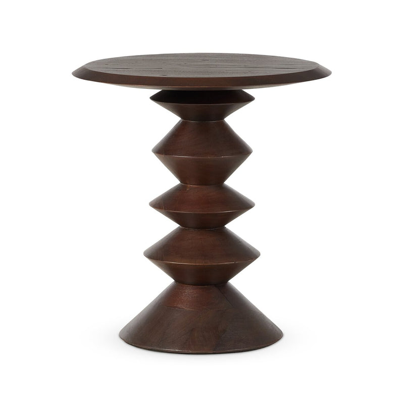 Stacked End Table - Reclaimed Russet