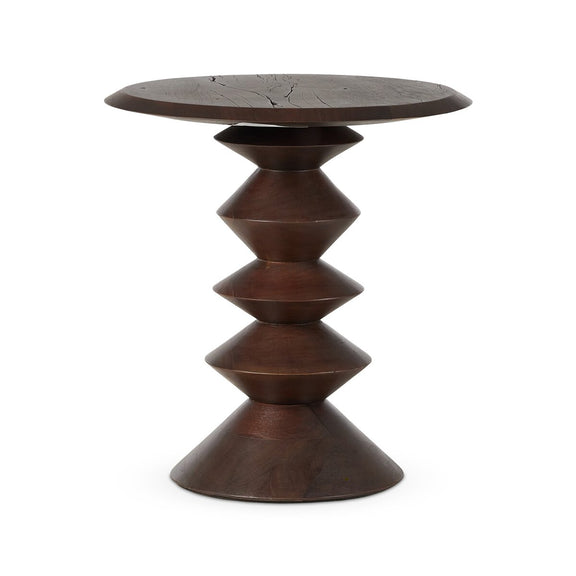Stacked End Table - Reclaimed Russet