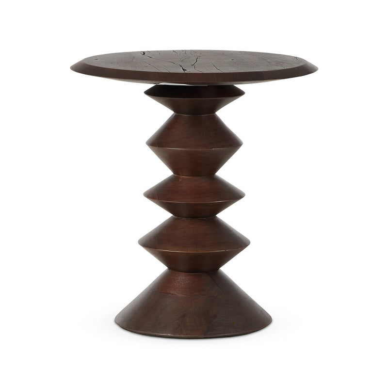 Stacked End Table - Reclaimed Russet