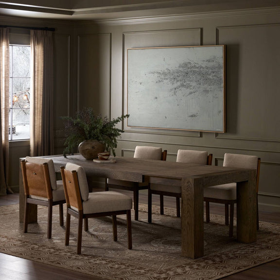 Coralie Extension Dining Table - Brown Oak Veneer