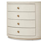 Amelia Oval Nightstand - Ivory Painted Linen