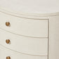 Amelia Oval Nightstand - Ivory Painted Linen