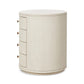 Amelia Oval Nightstand - Ivory Painted Linen