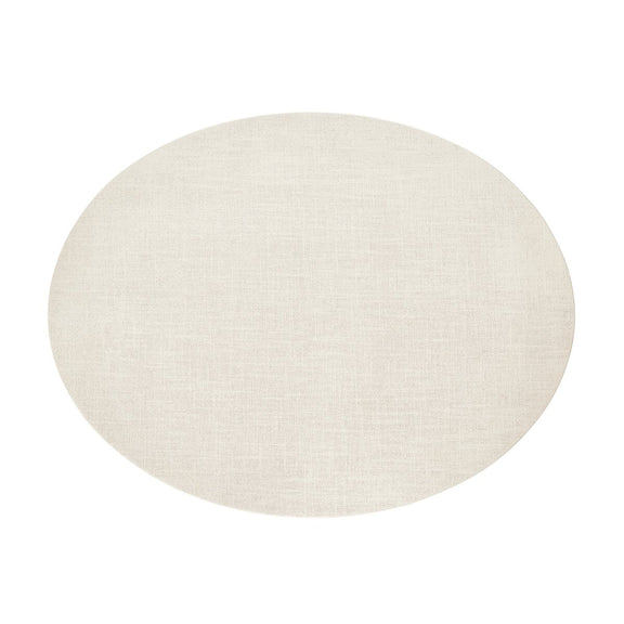 Amelia Oval Nightstand - Ivory Painted Linen