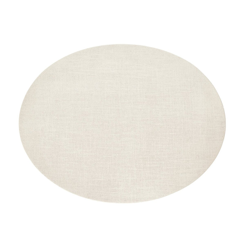 Amelia Oval Nightstand - Ivory Painted Linen