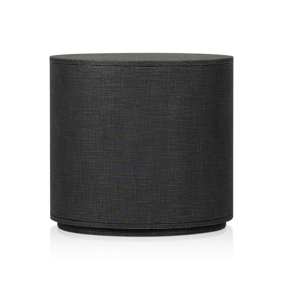 Amelia Oval Nightstand - Black Linen