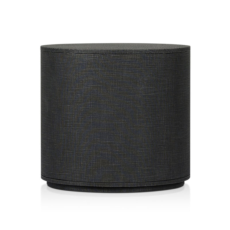 Amelia Oval Nightstand - Black Linen