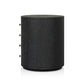 Amelia Oval Nightstand - Black Linen