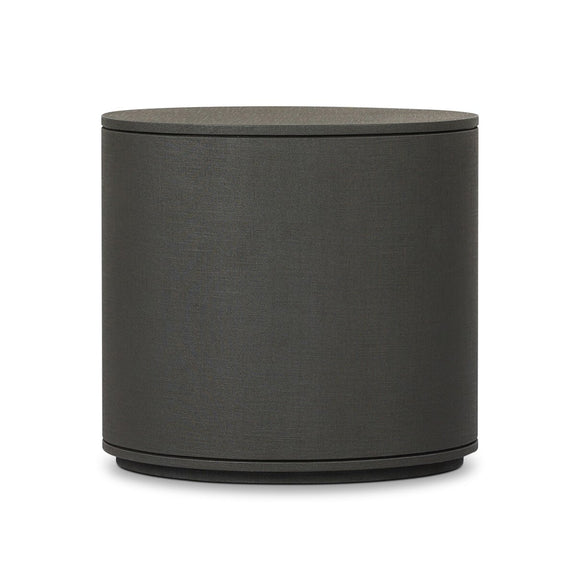 Amelia Oval Nightstand - Dark Green Lacquered Linen