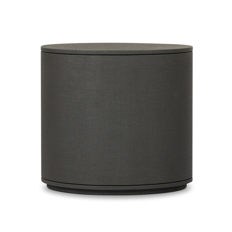 Amelia Oval Nightstand - Dark Green Lacquered Linen