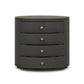 Amelia Oval Nightstand - Dark Green Lacquered Linen