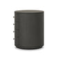 Amelia Oval Nightstand - Dark Green Lacquered Linen