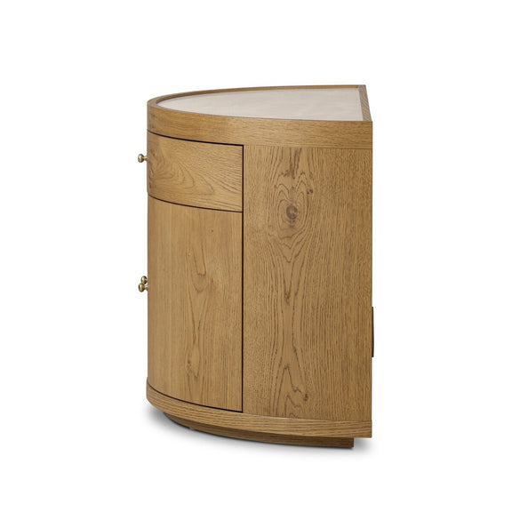 Ashton Nightstand - Cream Marble