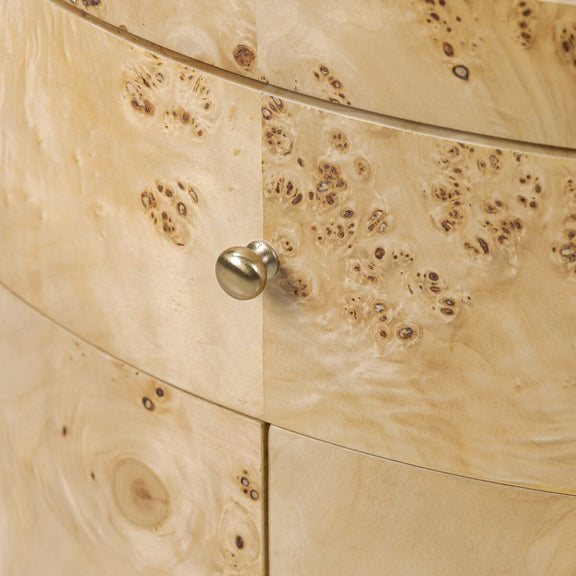 Ashton Nightstand - Natural Poplar Burl