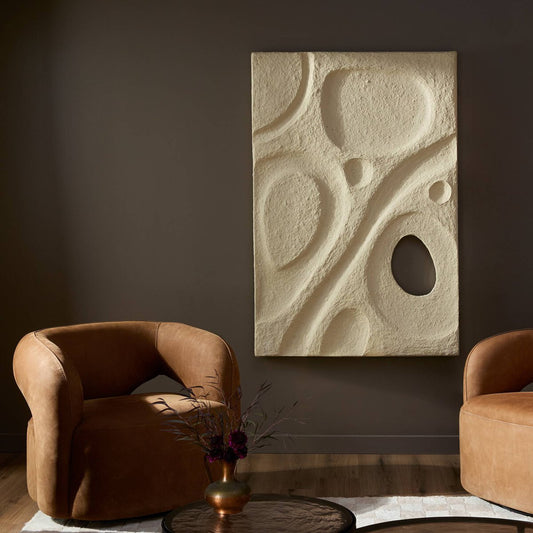 Organic Relief Sculpture - Natural Paper Mache