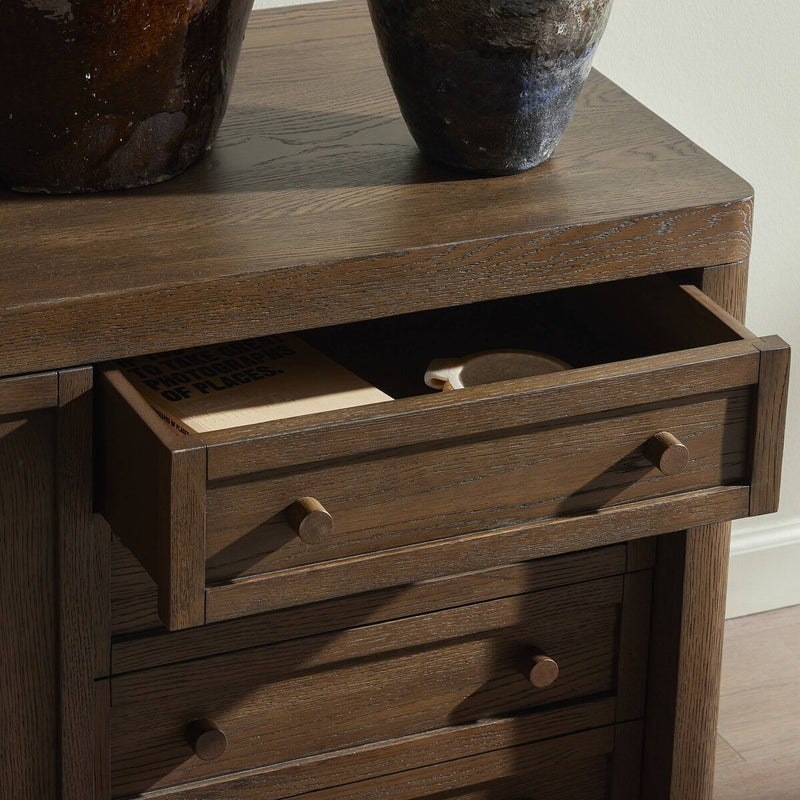 Miko Media Console - Fawn Oak Veneer