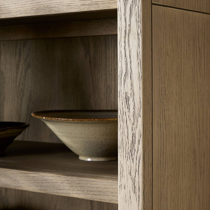 Tolle Bookcase - Rustic White Solid