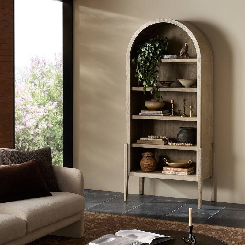 Tolle Bookcase - Rustic White Solid