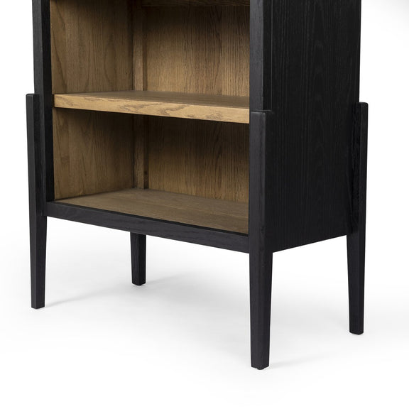 Tolle Bookcase - Drifted Matte Black & Oak Shelves