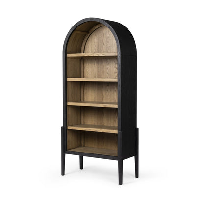 Tolle Bookcase - Drifted Matte Black & Oak Shelves