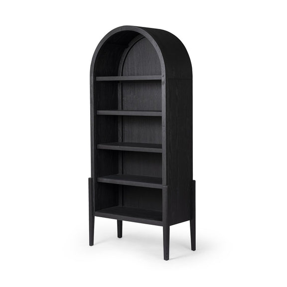 Tolle Bookcase - Drifted Matte Black & Black Shelves