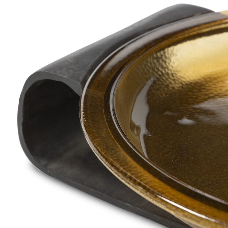 Runa Bowl - Amber Cast Glass