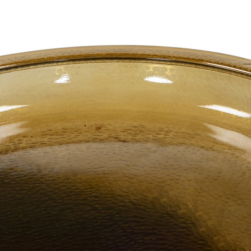 Runa Bowl - Amber Cast Glass