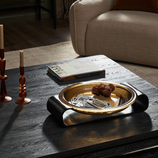 Runa Bowl - Amber Cast Glass