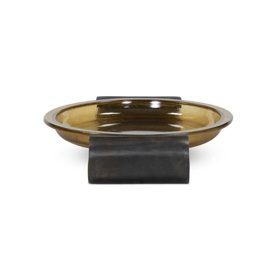 Runa Bowl - Amber Cast Glass