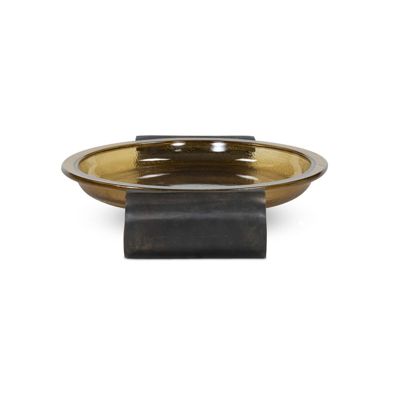 Runa Bowl - Amber Cast Glass