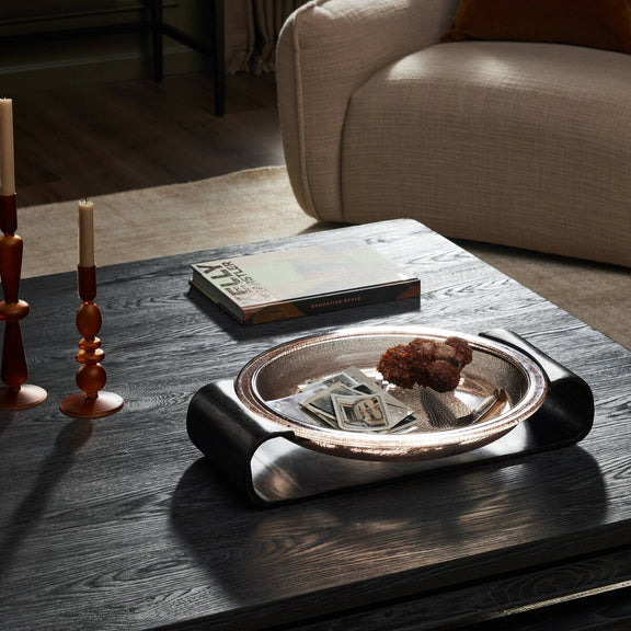 Runa Bowl - Smoked Brown Cast Glass