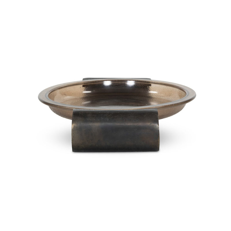 Runa Bowl - Smoked Brown Cast Glass