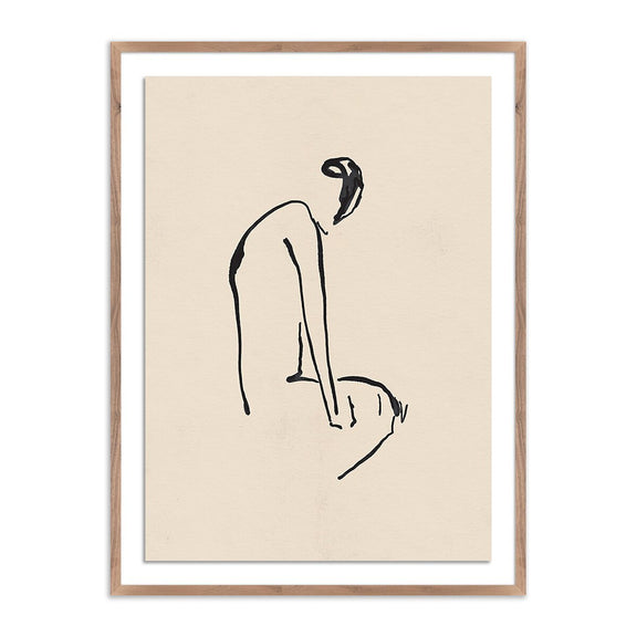 Sad Moments II by Coup d'Esprit - Rustic Walnut