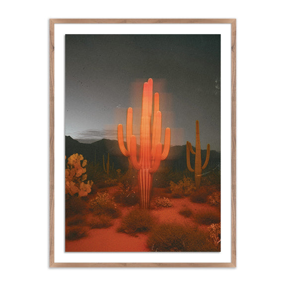 Glowing Saguaro by Coup d'Esprit — Rustic 1.5 Walnut