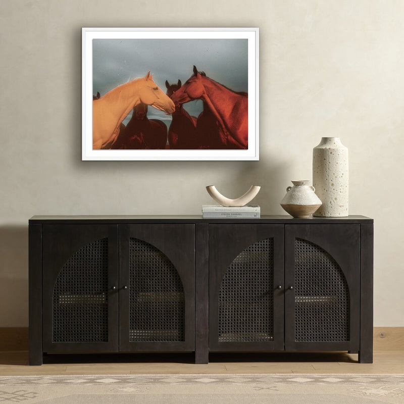 Sunset Horses by Coup d'Esprit - White Maple