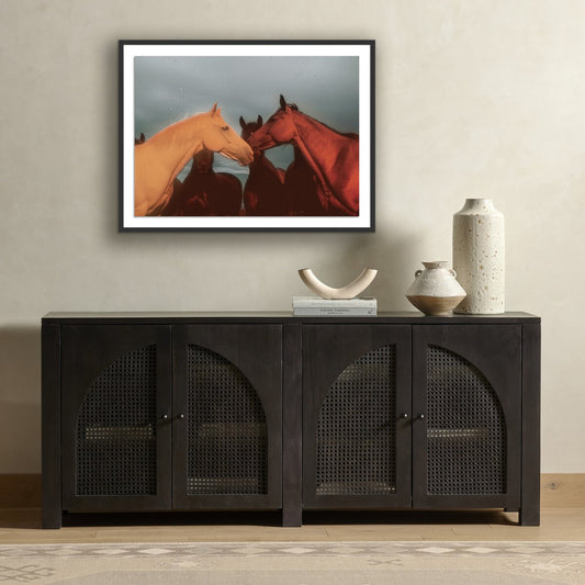 Sunset Horses by Coup d'Esprit - Black Maple