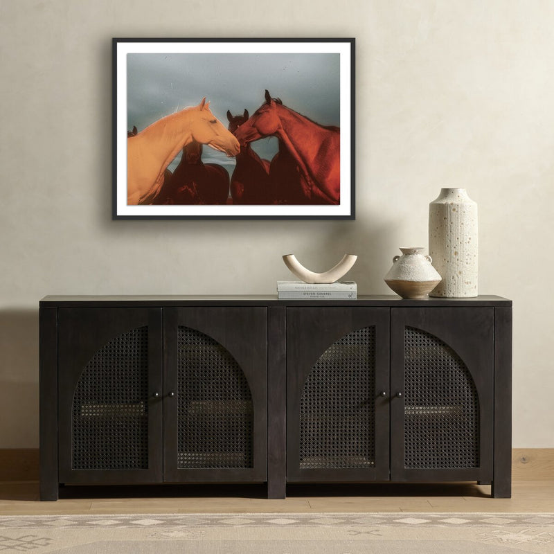 Sunset Horses by Coup d'Esprit - Black Maple