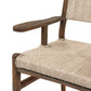 Herrin Outdoor Dining Armchair - Stained Saddle Brown