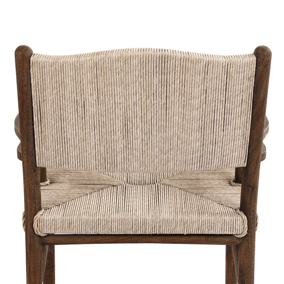 Herrin Outdoor Dining Armchair - Stained Saddle Brown