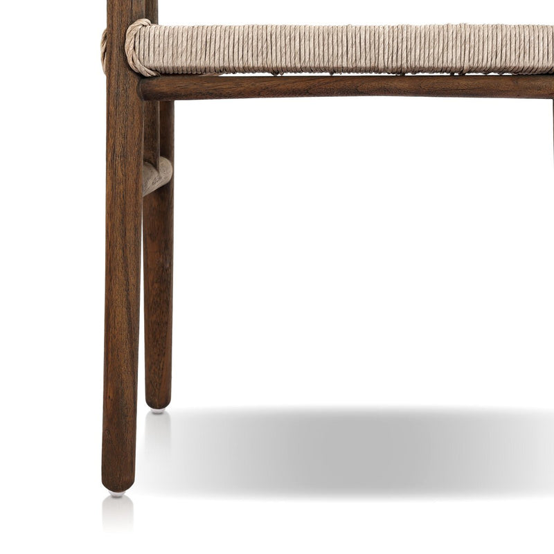 Herrin Outdoor Dining Armchair - Stained Saddle Brown