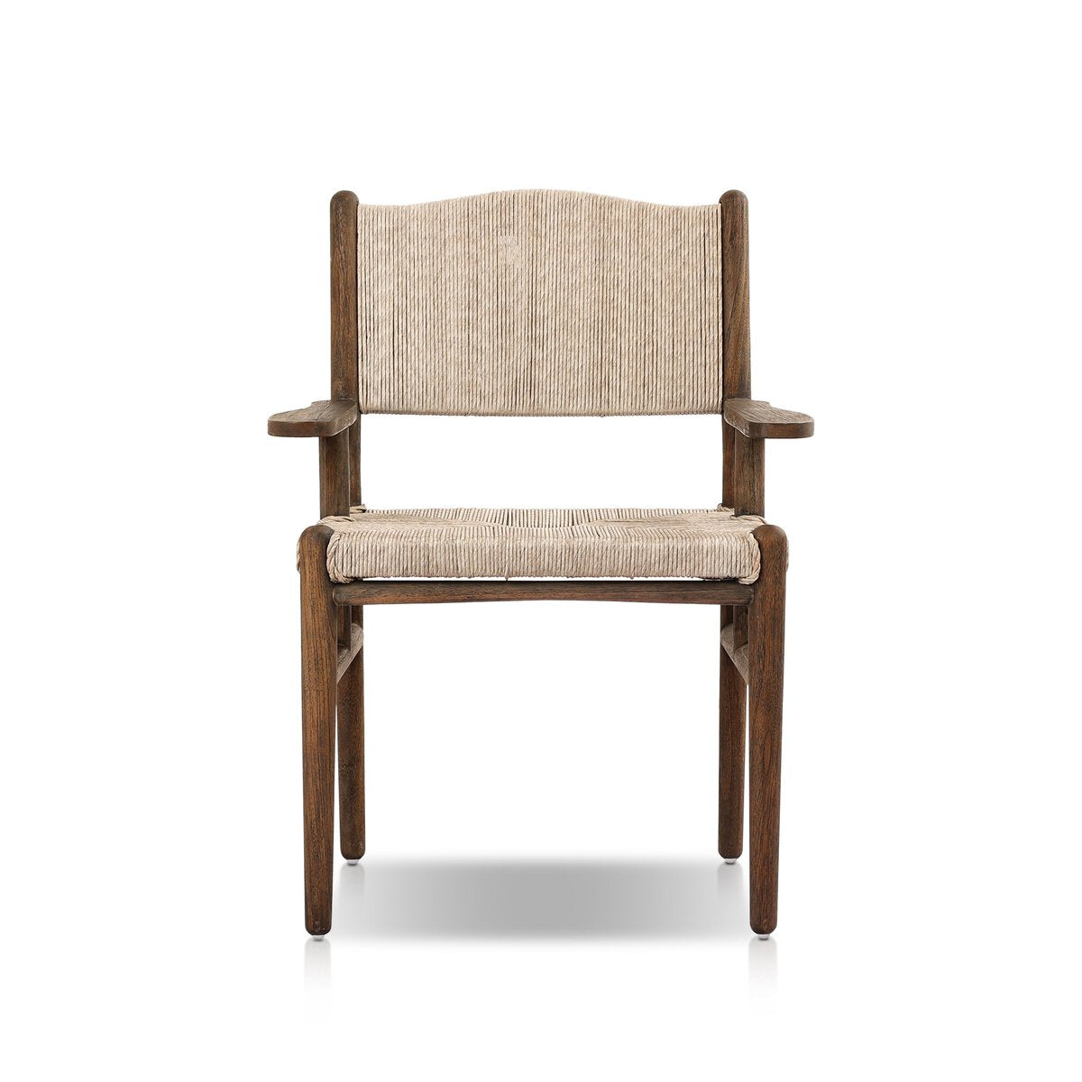 Herrin Outdoor Dining Armchair - Stained Saddle Brown