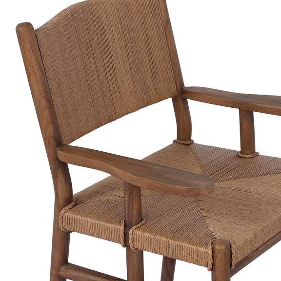 Herrin Outdoor Dining Armchair - Stained Toasted Brown