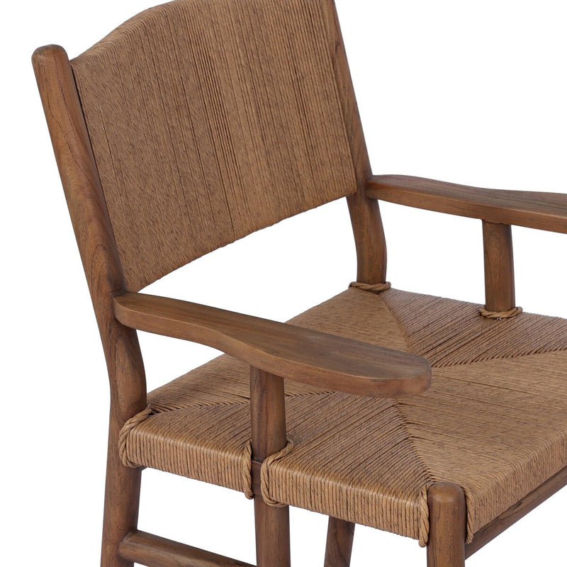 Herrin Outdoor Dining Armchair - Stained Toasted Brown