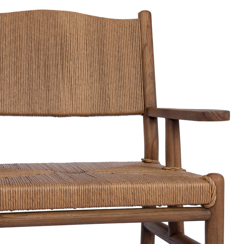 Herrin Outdoor Dining Armchair - Stained Toasted Brown